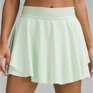 NWOT! Lululemon Court Rival Skirt in Kohlrabi Green, size 12.